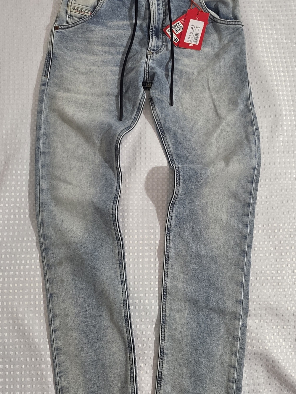 Diesel Krooley-Y-T JoggJeans A01897 Wash 069UX Blue Drawstring Jeans W28 L32 NWT